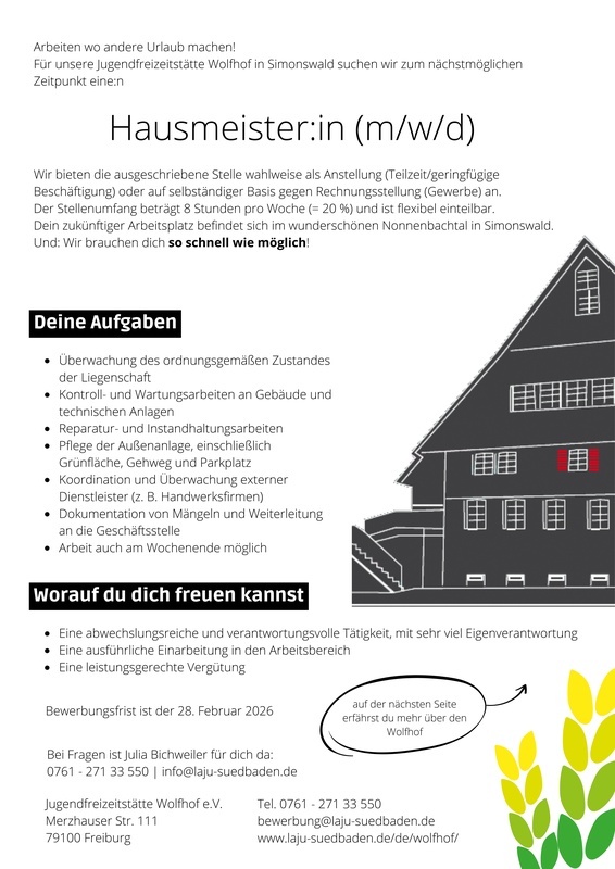 Ausschreibung Wolfhof